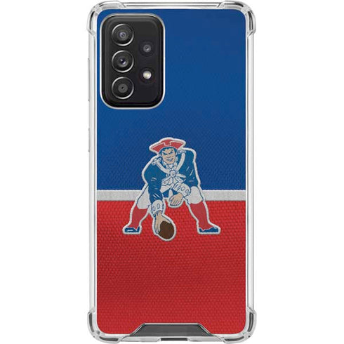 NFL New England Patriots Vintage Galaxy A52 5G Clear Case